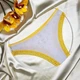Трусики сліп MLM літні c мереживом S/M біло-жовті (T_2063БЖ) - изображение 2