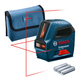 Лазерний рівень (нівелір) Bosch Professional GLL 2-10, сумка, 3 акум. 1.5 В, різьба кріплення 1/4, 5/8, робоча відстань 10 м (0601063L00) - зображення 1