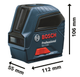 Лазерний рівень (нівелір) Bosch Professional GLL 2-10, сумка, 3 акум. 1.5 В, різьба кріплення 1/4, 5/8, робоча відстань 10 м (0601063L00) - зображення 6