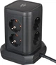 Подовжувач Brennenstuhl Premium-Line 8 розеток настільний 4 USB порти 2 м Чорний (1153560000) - зображення 2
