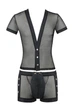 Прозрачный комплект футболка и шортики Passion 052 SET MICHAEL Черный 2XL/3XL - изображение 3