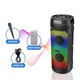 Портативна акустична система з караоке мікрофоном Winso ZQS6210W-6,5"x2 Bluetooth колонка з RGB підсвічуванням 30W + Пульт - зображення 6