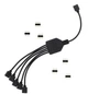 Кабель Спліттер 12V 4PIN RGB LED Strip Connector 1 -> 5 подовжувач перехідник 30см (788225944) Чорний - зображення 1