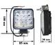 Комплект светодиодных фар ближнего света , заднего хода 12-24V 48W 6000K (10х8,5см) LED (лэд) фары квадратные на авто, трактор, мото. - изображение 3