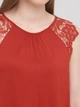 Блуза H&M 0615042 S (58758S) Бордовый - изображение 4