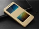 Чохол для Window Xiaomi Redmi 3s / Redmi 3 pro книжка з віконцем Gold Без бренду - зображення 1