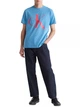 Футболка хлопковая длинная мужская Calvin Klein 978924671 S Синяя (1159776733) - изображение 3