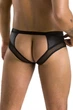 Мужское эротическое бельё кожаные открытые трусики 030 SLIP OPEN TOM Чёрный XXL/XXXL - Passion ( SO7563 ) - изображение 2