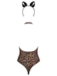 Женское Эротическое бельё Боди Obsessive Leocatia teddy Леопардовый L/XL ( SO7713 ) - изображение 4