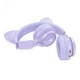 Дитячі навушники з котячими вушками RGB підсвічуванням HOCO W39 Cat Ear kids Bluetooth Фіолетові - зображення 3