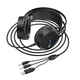 Дротові Ігрові навушники Hoco W100 Touring Gaming Hi-Res Gaming з мікрофоном та RGB підсвічуванням для комп'ютера Black - зображення 5