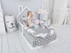 Детская кровать домик Монтессори BUSY WOOD напольная Модель 3 120х60 см белая - изображение 3
