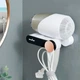 Держатель для фена MVM BP-32 WHITE/BLACK настенный клеевой белый с черный - изображение 1