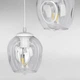 Люстра подвесная Лофт Light House LS-17191F-3 WH+CL (300) белая, плафон прозрачный - изображение 3