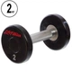 Гантель цільна професійна LIFE FITNESS (1шт) Pro 2кг (поліуретанове покриття, вага 2кг) (SC-80081-2) - зображення 1