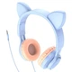 Наушники проводные Hoco Cat ear W36 с микрофоном и ушками blue - изображение 2