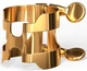 Лигатура типа Harrison + колпачок для тенор саксофона D'Addario H-LIGATURE & CAP FOR TENOR SAXOPHONE Gold-Plated - изображение 2