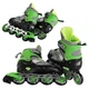 Раздвижные ролики детские Best Roller 65477-M, размер 34-37, зеленые, с подсветкой - изображение 2