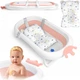Складная ванночка детская бело-розовая с подушкой RICOKIDS RK-280 - изображение 1