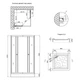 Набор: Lidz душевая кабина Wawel SC80x80.SAT.LOW.FR, стекло Frost 4 мм + поддон Mazur - изображение 2