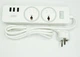 Мережевий фільтр (подовжувач) XO WL04 EU Extension Cord Socket 3роз. 3USB 10A 1.8M White - изображение 3