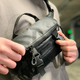 Мужская нагрудная сумка кросс-боди через плечо KARMA ® Shoulder bag черная (NSK-503-1) - изображение 4