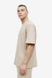Футболка H&M Relaxed Fit XL бежевый 1003662034 - изображение 4