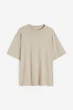 Футболка H&M Relaxed Fit XL бежевый 1003662034 - изображение 6