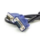 Кабель VGA-VGA 15PIN M/M "тато/тато" 1.5м шнур для монітора ВГА (2 ферити) (1009913-Black) - зображення 3