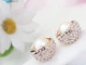 Сережки з кристалами Сваровські 8671 1,5см*15мм Білий - зображення 2
