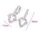 Серьги с цирконами X20028 1,9см*11мм Белый - изображение 2