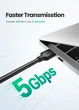 Кабель UGREEN US128 USB 3.0 to USB 5Gbps 1m Black (10370) - изображение 3