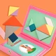 Танграм для малышей (Tangram) Деревянная магнитная игра головоломкаТанграм - изображение 3