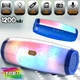 Bluetooth колонка T&G 10ВТ зі світломузикою USB, microSD, FM радіо, мікрофон, вологозахист Blue - зображення 1