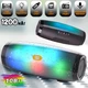 Bluetooth колонка T&G 10ВТ зі світломузикою USB, microSD, FM радіо, мікрофон, вологозахист Black - зображення 1