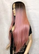 Парик на сетке PoliLy Lace Wig Allure тон Pink длинный розовый омбре термостойкое волокно - изображение 4