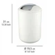 Мусорное ведро Wenko Brasil White L, 6,5 л, Пластик (TPE), 19,5 x 31 x 19,5 см, Белый - изображение 2