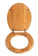 Сидение для унитаза Wenko Bamboo - хром-металлическое крепление, бамбук, 34 x 41 см, темно-коричневый - изображение 3
