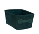 Корзина для ванной комнаты Wenko Anela Dark Green, 19 x 9 x 14 см, полиэстер, искусственная кожа - изображение 1