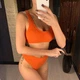 Купальник No Brand роздільний Modern із завищеною талією помаранчевий S - зображення 4