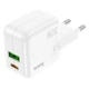 Сетевое зарядное устройство HOCO C111A |1USB/1Type-C, 30W/3A, PD/QC| адаптер с быстрой зарядкой и кабелем Lightning 1м. White - изображение 10