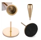 Подсвечник REMY-DECOR золотого цвета для свечи на длинной ножке из металла 22см 1шт - изображение 4