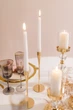 Набор подсвечников REMY-DECOR металлические Artdeco золотого цвета в трех размерах 23см 28см 33см - 21012 - изображение 8