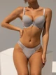Комплект Moor Moor Nika 2056 Бюстгальтер Push-up и трусики стринги Серый 85B/XL (13681) - изображение 6