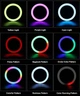 Селфі-лампа LED кільцева Voltronic MJ-20 RGB 20см - зображення 10
