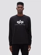 Лонгслив Alpha Industries Basic Logo Long Sleeve Tee UTB49002G1 XS Black (640631003003) - изображение 1