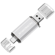 Металева USB Флешка 2в1 512GB Type-C/USB2.0 для комп'ютера телефону MicroDrive 512GB Сірий - зображення 1