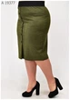 Женская юбка большого размера UF-Fashion MA- 19377 52 хаки - изображение 2