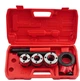Набор плашек трубных Intertool 1/2" 3/4" 1" с держателем клуппы сантехнические для нарезки резьбы на трубах в кейсе (000003157) - изображение 1