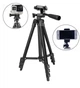 Универсальный штатив трипод Tripod 3120 для телефона камеры c уровнем и чехлом черный - изображение 1